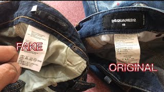 Dsquared2 FAKE vs ORIGINAL jeans viral [upl. by Enilekaj]