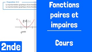 Cours  Fonctions paires et impaires [upl. by Nnylarat]