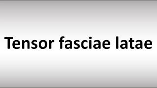 How to Pronounce Tensor fasciae latae [upl. by Yclek]