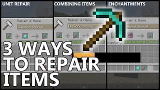 3 Ways To Repair Items In Minecraft [upl. by Bouzoun829]