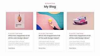 How To Create A Blog Section Using HTML and CSS [upl. by Airotnes627]