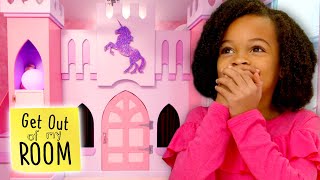 Sister Turns Bedroom Into a UNICORN CASTLE  Get Out Of My Room  Universal Kids [upl. by Palm]