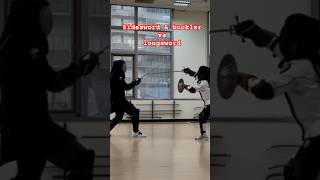 Sidesword amp bucker vs longsword フェンシング fencing historicalfencing [upl. by Inanuah]