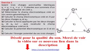 Exercices corrigés en électrostatique [upl. by Baudelaire]