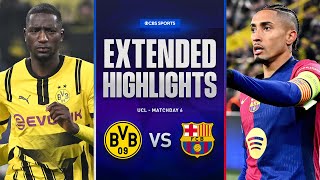 Borussia Dortmund vs Barcelona Extended Highlights  UCL League Phase MD 6  CBS Sports Golazo [upl. by Maite394]