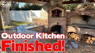 Building An Outdoor Kitchen With a Wood Fired Oven and BBQ  Part 15  Granite Countertop Install [upl. by Enoval93]