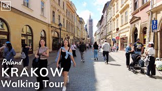 Krakow Walking Tour 4K  Beautiful Polish City  Poland  Street Walk 60fps [upl. by Zoila]