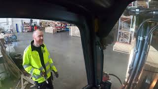 part 2 Unloading container with plywood from brazil in sweden POV [upl. by Asylla]