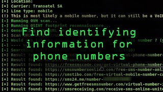 Find Information from a Phone Number Using OSINT Tools Tutorial [upl. by Selij]