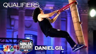 Daniel Gil Speeds Through to the 10000 Mega Wall  American Ninja Warrior OKC Qualifiers 2019 [upl. by Kallick]