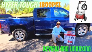 HYPER TOUGH PRESSURE WASHER 1800PSI REVIEW AND UNBOXING [upl. by Kinney]