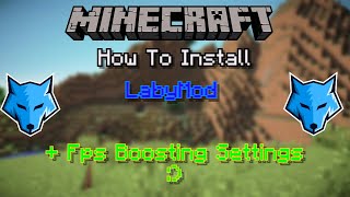 How To Install LabyMod  Fps Boosting Settings 2021 [upl. by Acinaj164]