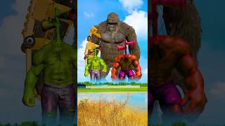 hulk joins forces with kong x to destroy siren head hulkshorts [upl. by Teerprug170]