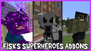 EVEN MORE FISKS SUPERHERO ADDONS Minecraft Fisks Superheroes Mod Addons [upl. by Alesram392]