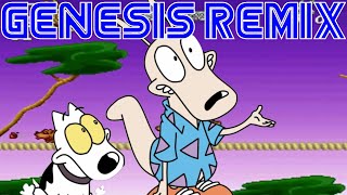 Rockos Modern Life Theme Sega Genesis Remix [upl. by Tiloine]