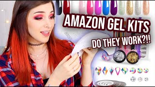 Trying an Amazon Gel Nail Polish DIY Kit  Swatches and Review  KELLI MARISSA [upl. by Sej]