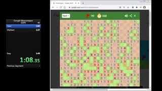 Google Minesweeper 100 in 142 WR [upl. by Rosemaria]