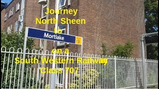 Journey on a South Western Railway Class 707 North Sheen Station to Mortlake Station 310720 [upl. by Enneyehc418]