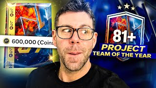 600K PACK OPENED 81 UPGRADE PACKS for PROJECT TOTY  FC24 6pm FC Versus Content [upl. by Horbal]