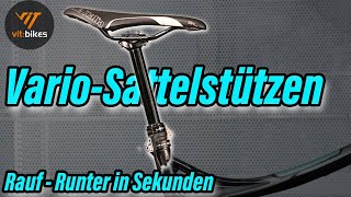 Sattel verstellen ohne Aufwand  VarioSattelstützen  vitbikesTV [upl. by Einahteb]