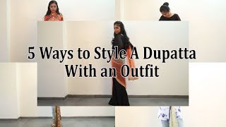 5 Ways to Restyle A Salwar Kameez Dupatta with an Outfit [upl. by Jaunita726]