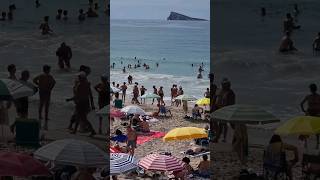 Busy Poniente Beach In Benidorm [upl. by Anigger398]