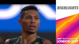 WCH London 2017 Highlights  400m  Men  Final  Van Niekerk wins [upl. by Alyhs]