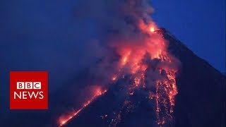 Timelapse of Philippines volcano eruption  BBC News [upl. by Caines463]