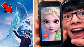 VISITING ELSA’S ICE PALACE FROM FROZEN MOVIE IN REAL LIFE I MET ELSA [upl. by Nilekcaj155]