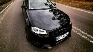 AUDI A3 8P  18 TFSI 265HP  CUSTOM EXHAUST  DOWNPIPE 3quot  DELETE MUFFLER  POPSampBANGS  MODS [upl. by Arnie]