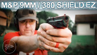 Review MampP 9mm  380 Shield EZ Easiest to Rack Handguns [upl. by Ekul]