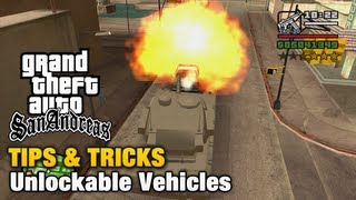 GTA San Andreas  Tips amp Tricks  Unlockable Vehicles [upl. by Aviv]