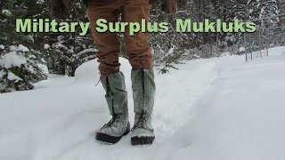 Military Surplus Mukluks N1B Extreme Cold Weather Boots [upl. by Ynnav]