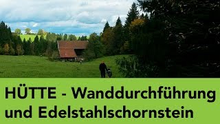 Montage von Wanddurchführung und Edelstahlkamin [upl. by Sublett]