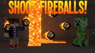 Minecraft SHOOT FIREBALLS FROM YOUR HAND WITH 2 COMMANDS Command Tutorial 1112 ONLY [upl. by Tamer]