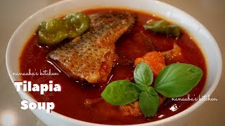 How to make FRESH TILAPIA SOUP Nanaabas kitchen I Ghanaian fish soup I step by step preparation [upl. by Jaquith822]