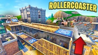 BUILDING AN EPIC ROLLERCOASTER in TILTED TOWERS in Fortnite [upl. by Aloysius]