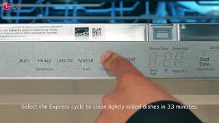 LG SIGNATURE Dishwasher Cycles and Settings [upl. by Ahsirek998]