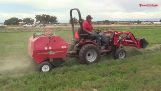 A Round Baler You Can Run with a 20 Horsepower Tractor  Mahindra [upl. by Aduh470]