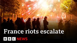 France in crisis as riots escalate  BBC News [upl. by Leatri]