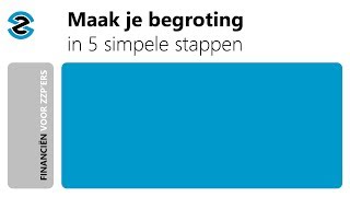 Maak je begroting in 5 simpele stappen [upl. by Otrepur]