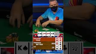 Crazy Poker Fold at World Series of Poker shorts [upl. by Vergne61]