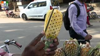 Pineapple Slicing  Kopar Khairane  MUMBAI  4K VIDEO  4K VIDEO street food [upl. by Kcirddes]