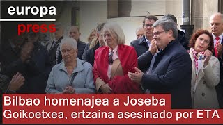 Bilbao homenajea a Joseba Goikoetxea ertzaina asesinado por ETA [upl. by Oz]