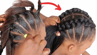 😱 Easy Crochet Braids Hairstyle For Beginners  Two Crochet Braid Hairstyle  Nkemjeffrey [upl. by Bellaude867]