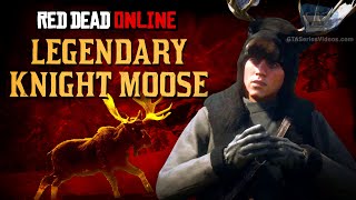 Red Dead Online  Legendary Knight Moose Location Animal Field Guide [upl. by Siekram]