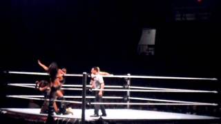 The Bella Twins vs Eve amp Beth Phoenix in Huntsville AL [upl. by Woodrow]