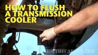 How To Flush a Transmission Cooler EricTheCarGuy [upl. by Odessa]