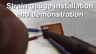 Strain gauge installation and demonstration [upl. by Armalda145]