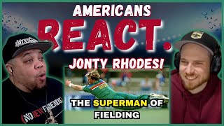 AMERICAN REACTS TO JONTY RHODES THE SUPERMAN OF FIELDING  REAL FANS SPORTS [upl. by Serilda]